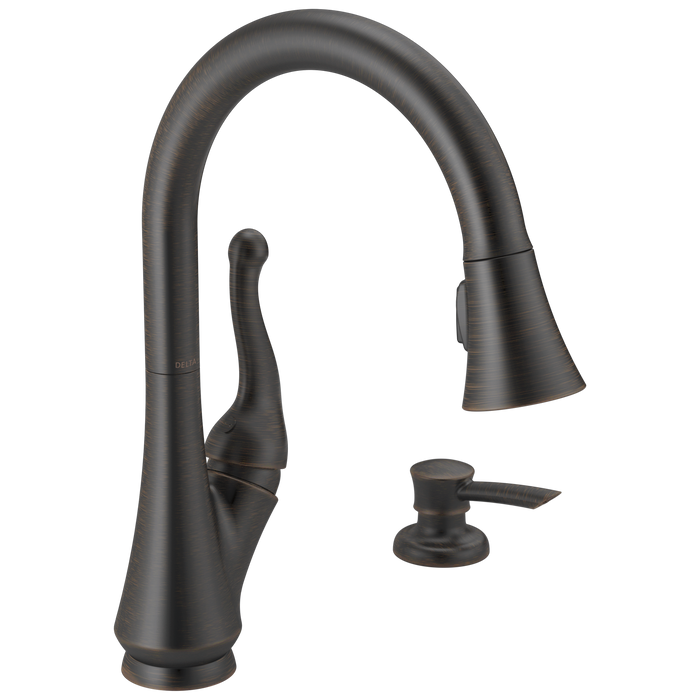 Delta 16968-DST Talbott Single Handle Pull-Down Kitchen Faucet with Soap Dispenser