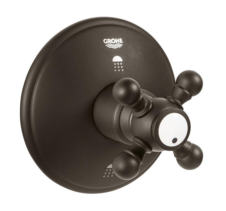 Grohe Geneva 4 Inch Three Way Diverter Valve Trim with Cross Handle