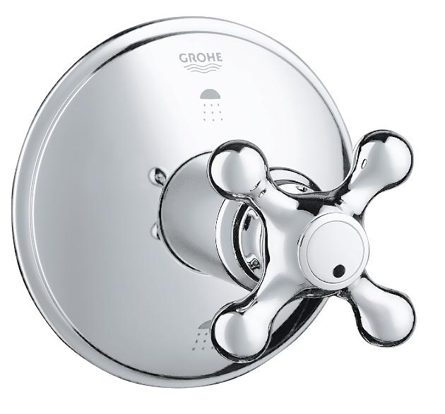 Grohe Seabury 4 Inch Three Way Diverter Valve Trim with Cross Handle