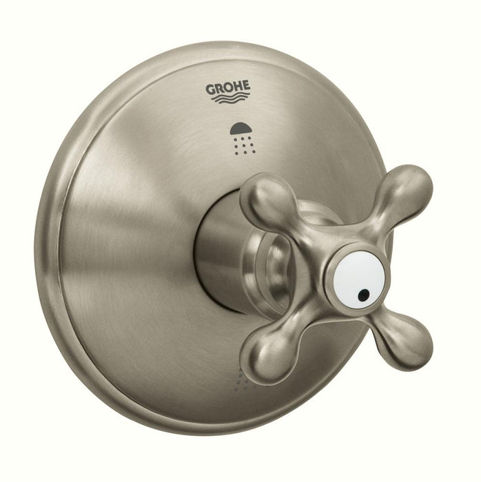 Grohe Seabury 4 Inch Three Way Diverter Valve Trim with Cross Handle