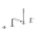 Grohe Lineare Four-Hole Bathtub Faucet with Handshower