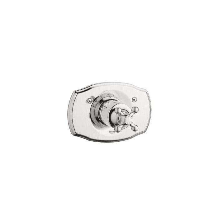 Grohe Seabury Single Handle Grohetherm Thermostatic Valve Trim Only with Metal Cross Handle
