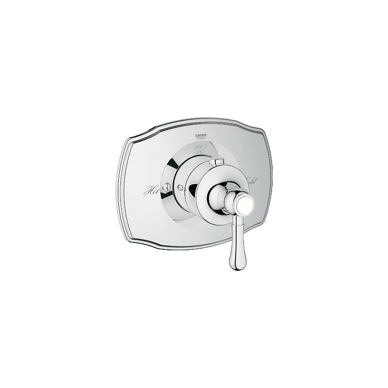 Grohe 19839 Grohtherm 2000 Authentic 7 1/2 Inch Custom Shower Thermostatic Trim with Control Module