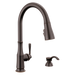 Delta Capertee: Single Handle Pull-Down Kitchen Faucet with Soap Dispenser and ShieldSpray Technology