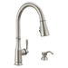 Delta Capertee: Single Handle Pull-Down Kitchen Faucet with Soap Dispenser and ShieldSpray Technology