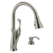 Delta Arabella: Single Handle Pull-Down Kitchen Faucet with Soap Dispenser and ShieldSpray