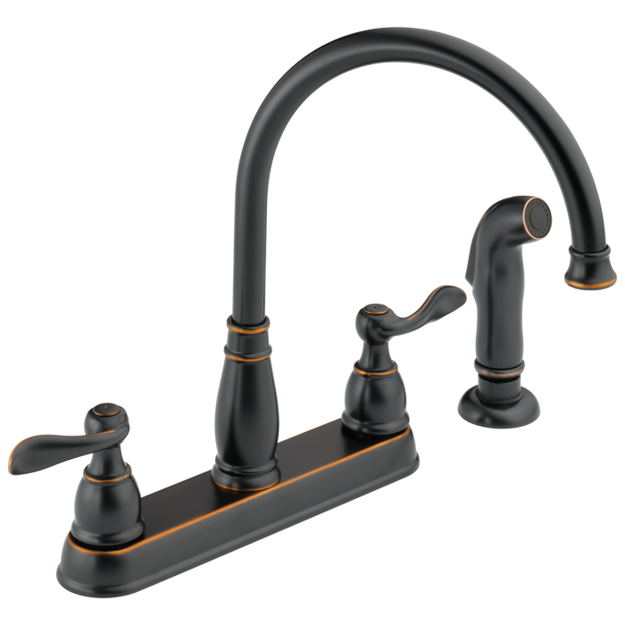 Delta 21996LF Foundations Two Handle Kitchen Faucet