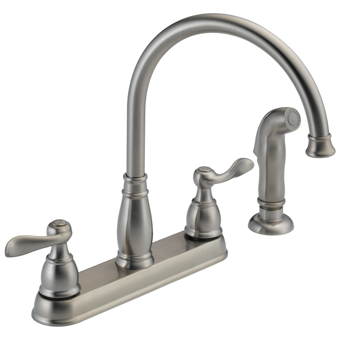 Delta 21996LF Foundations Two Handle Kitchen Faucet