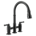 Delta Broderick: Two Handle Pull-Down Bridge Kitchen Faucet