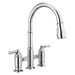 Delta Broderick: Two Handle Pull-Down Bridge Kitchen Faucet