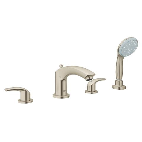 Grohe Eurosmart Four-Hole Roman Bathtub Faucet with Handshower