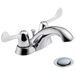 Delta 2529LF-HDM Commercial Double Handle Center Set Lavatory Faucet with Drain Assembly