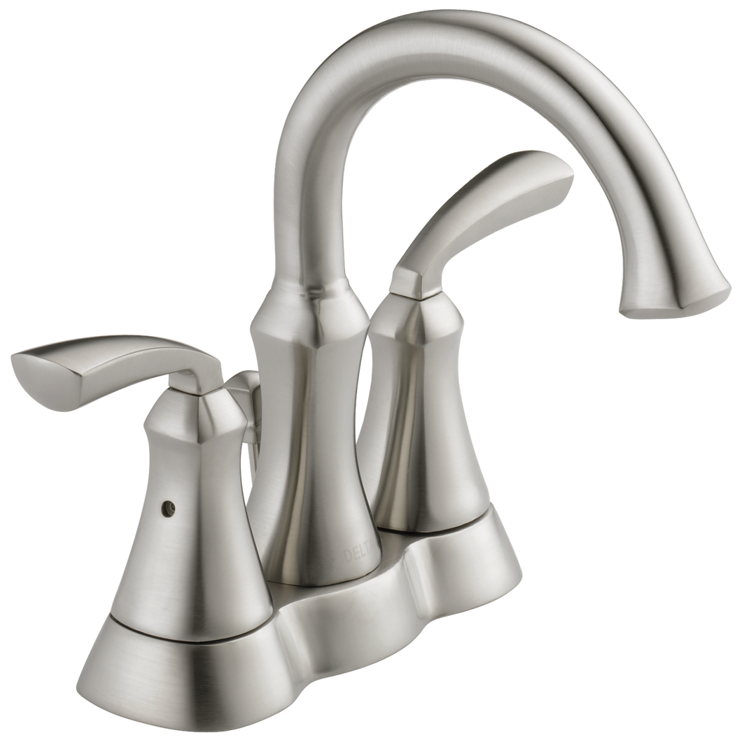 Delta 25962LF-SS-ECO Mandara 7 1/4" Two Handle Center Set Bathroom Sink Faucet with Pop-Up Drain