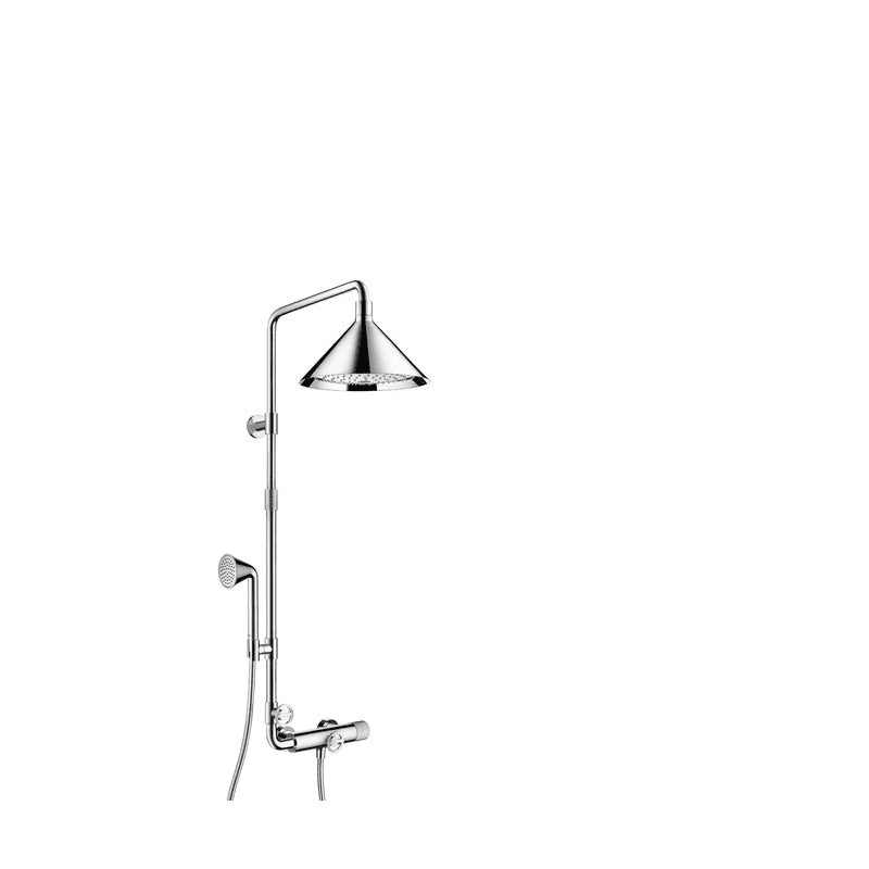 Axor 26020001 Front Shower System Package with Shower Head and Handshower on Sliding Wall bar - Valve Not Included