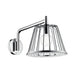 Axor Nendo Wall Mount 11" 2.5 GPM 1-Jet Rain Shower Head with LED Light Bulb and Shower Arm