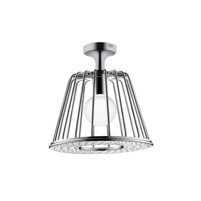 Axor Nendo Ceiling 11" 2.5 GPM 1-Jet Rain Shower Head with LED Light Bulb and Shower Arm