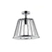 Axor Nendo Ceiling 11" 2.5 GPM 1-Jet Rain Shower Head with LED Light Bulb and Shower Arm
