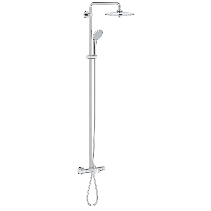 Grohe 26177001 Euphoria 260 Shower System with Multi Function Shower Head, Integrated Tub Spout, Slide Bar and Hand Shower