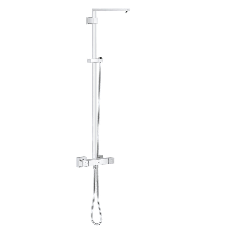 Grohe 26420000 Euphoria Cube Double Handle Thermostatic Shower System 39-9/16 Inch Center to Center