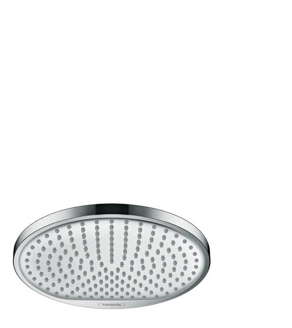 Hansgrohe Crometta 2 GPM Single Function Rain Shower Head with Quick Clean and Eco Right Technologies in Chrome
