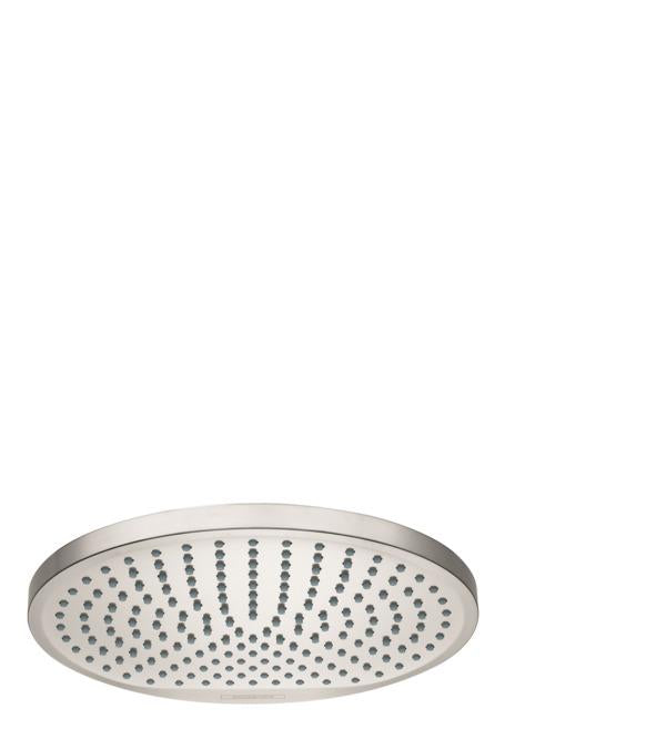 Hansgrohe Crometta 2 GPM Single Function Rain Shower Head with Quick Clean and Eco Right Technologies in Brushed Nickel