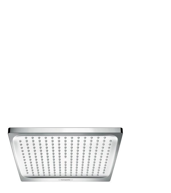 Hansgrohe Crometta 2 GPM Single Function Rain ABS Shower Head with Quick Clean and Eco Right Technologies in Chrome