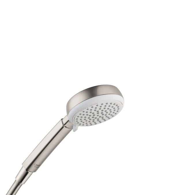 Hansgrohe Crometta 2 GPM Single Function Hand Shower with Quick Clean and Eco Right Technologies in Brushed Nickel