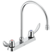 Delta Commercial 26C3: Two Handle 8" Cast Deck Mount Faucet
