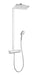 Hansgrohe Raindance Select Showerpipe with Rain Shower Head, Multi-Function Hand Shower and Glass Shelf in Chrome