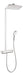 Hansgrohe Raindance Select Showerpipe with Rain Shower Head, Multi-Function Hand Shower and Glass Shelf in Chrome/White