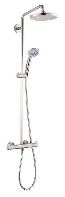 Hansgrohe 27185821 Croma Shower Trim Package with Multi Function Shower Head - Less Rough-In Valve in Brushed Nickel