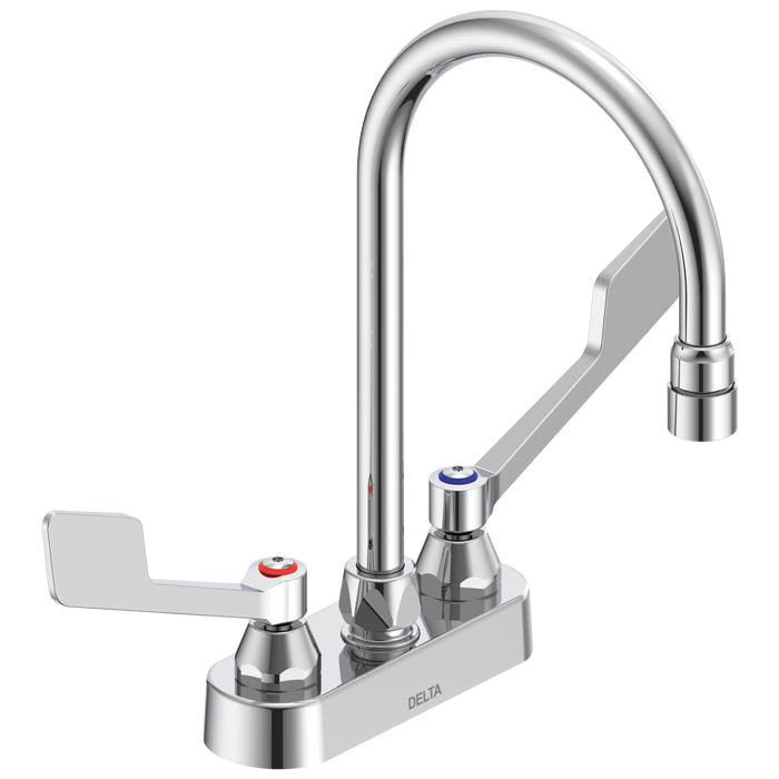 Delta Commercial 27C4 / 27C5 / 27C6: Two Handle 4" Deck Mount Faucet