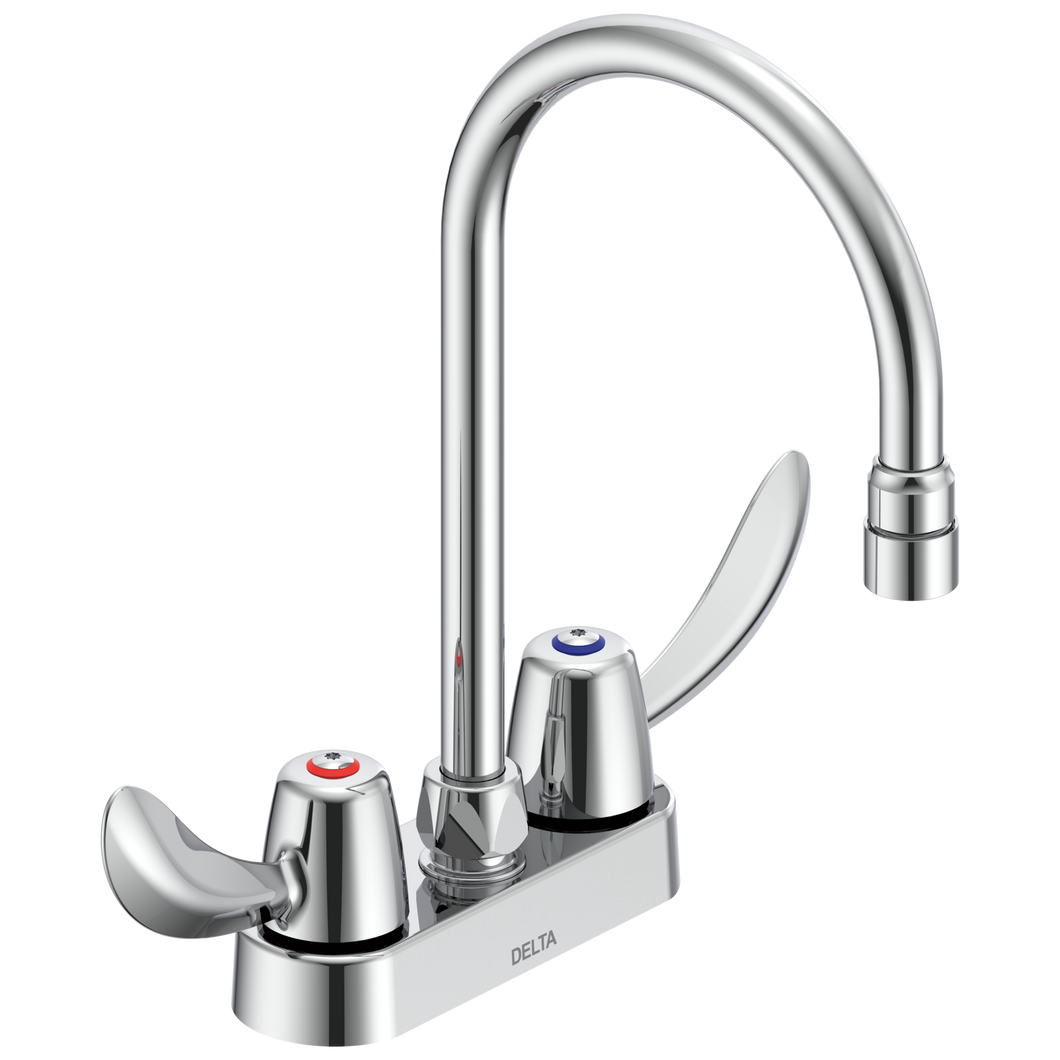 Delta Commercial 27C4 / 27C5 / 27C6: Two Handle 4" Deck Mount Faucet