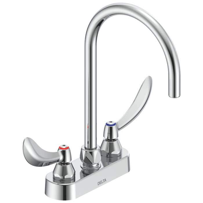 Delta Commercial 27C4 / 27C5 / 27C6: Two Handle 4" Deck Mount Faucet