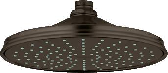 Grohe Rainshower Rustic 2.5 GPM Rain Wall/Ceiling Mount Bathroom Shower Head One Spray with Dream Spray Technology