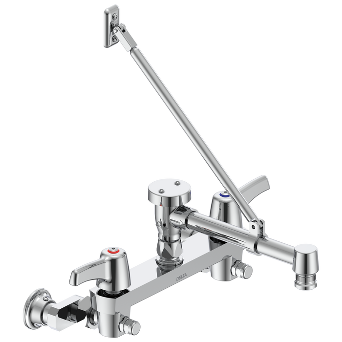 Delta Commercial 28C2: Two Handle 8" Wall Mount Service Sink Faucet