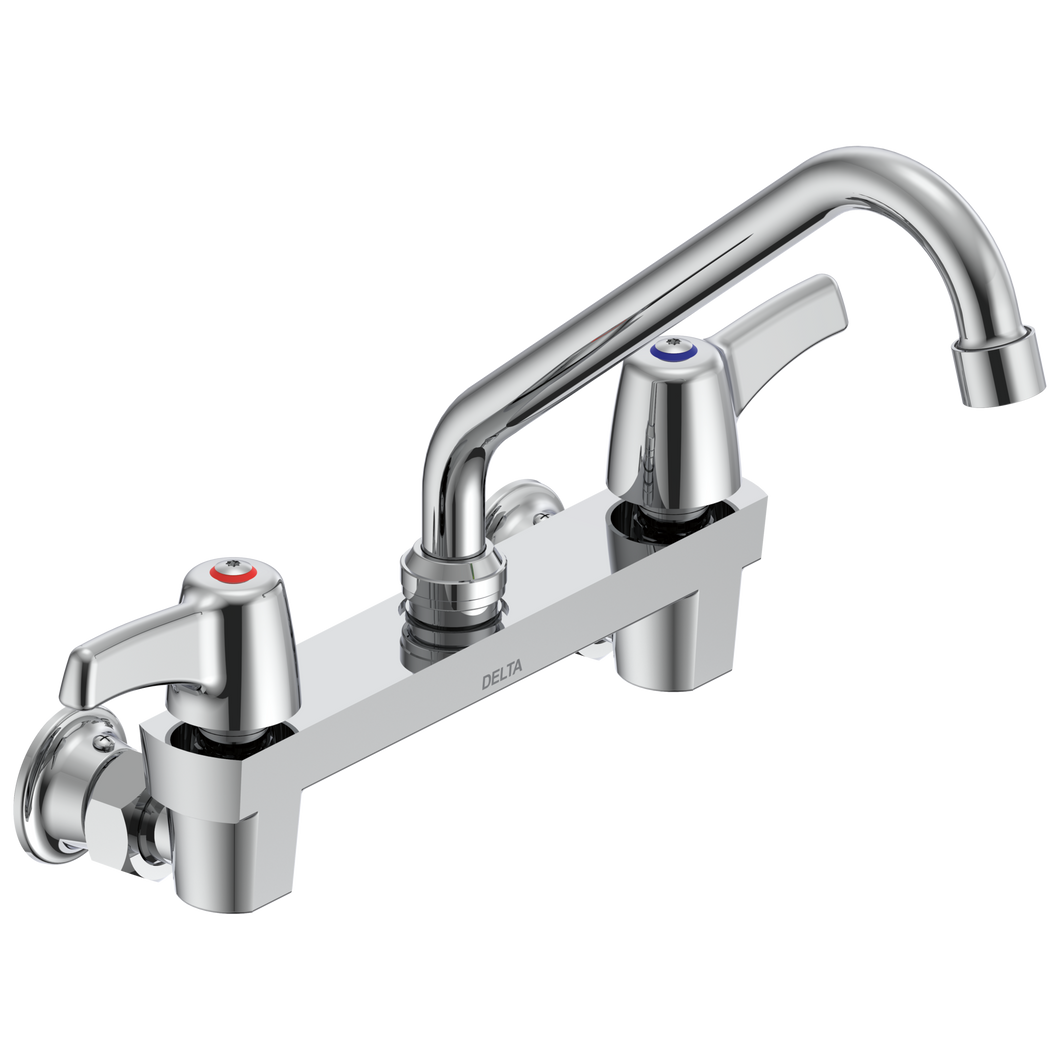 Delta Commercial 28C3 / 28C4 / 28C6: Two Handle 8" Wall Mount Service Sink Faucet