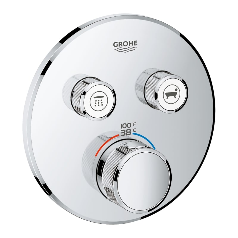 Grohe 29137 Grohtherm Smart Control Dual Function Thermostatic Trim with Control Module