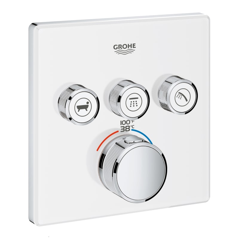 Grohe 29165LS0 Grohtherm Smart Control Triple Function Thermostatic Valve Trim Only with EcoJoy, and Turbo Stat