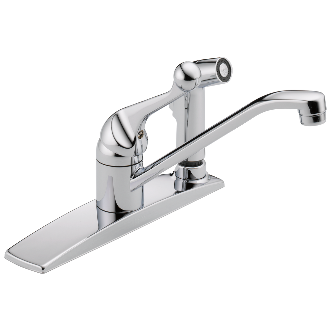 Delta 300LF-WF Classic Single Handle Kitchen Faucet with Integral Spray