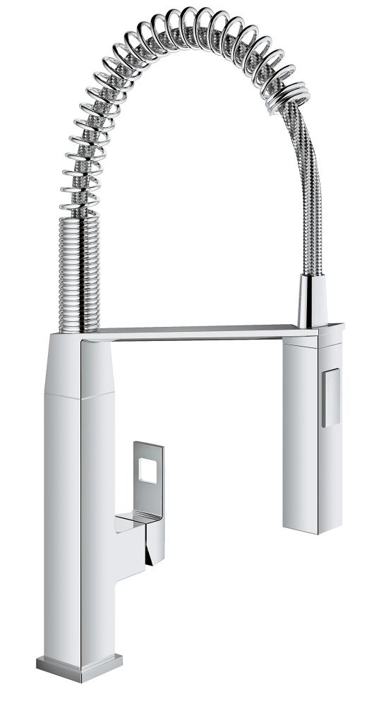 Grohe 31401 Eurocube Pre-Rinse Kitchen Faucet with 2-Function Toggle Sprayer