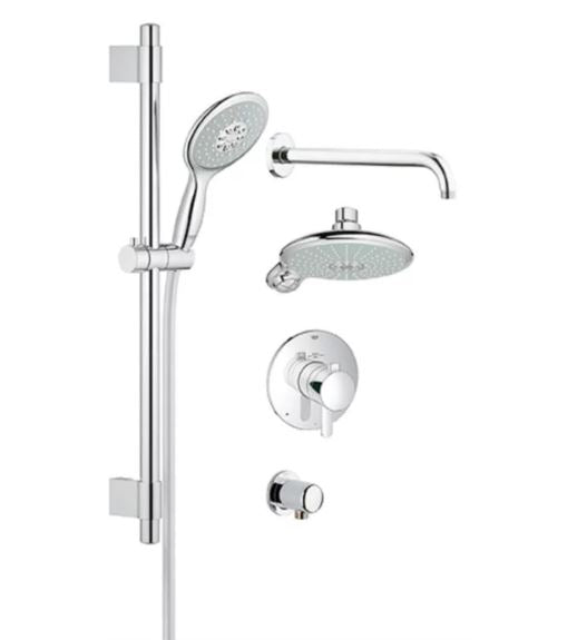 Grohe Europlus 23 5/8 Inch GrohFlex Thermostatic Valve Shower Set