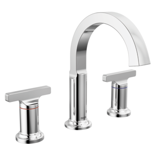Delta Tetra: Two Handle Widespread Bathroom Faucet
