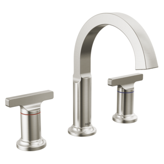 Delta Tetra: Two Handle Widespread Bathroom Faucet