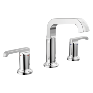 Delta Tetra: Two Handle Widespread Bathroom Faucet