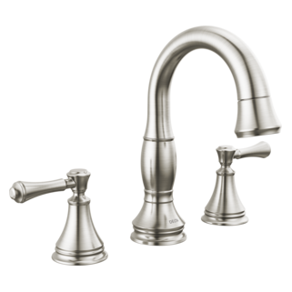 Delta Cassidy: Two Handle Widespread Pull Down Bathroom Faucet