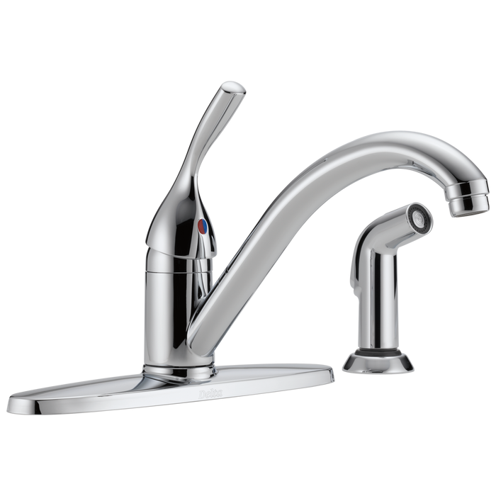 Delta 400-DST Classic Single Handle Kitchen Faucet with Spray