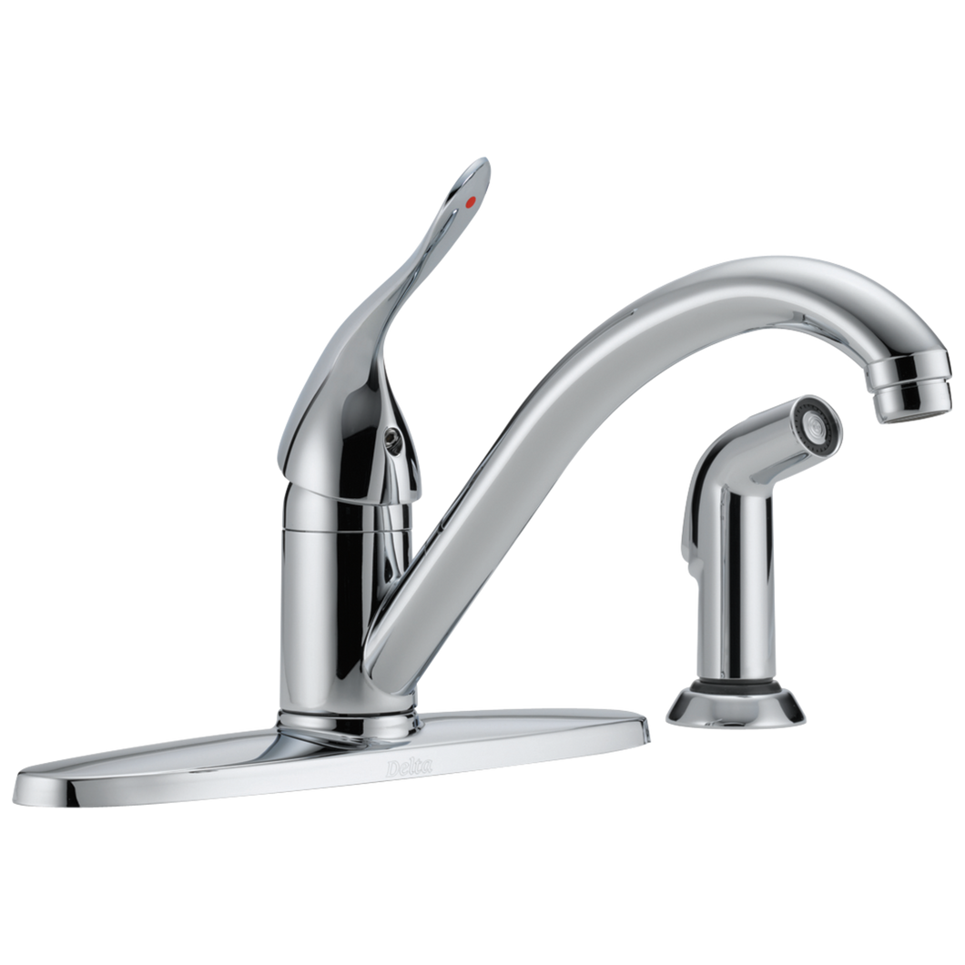 Delta 400LF-HDF Single Handle Kitchen Faucet with Spray