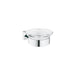 Grohe 40754001 Essentials Cube 4-3/8 Inch Wall Mount Soap Dish with Holder