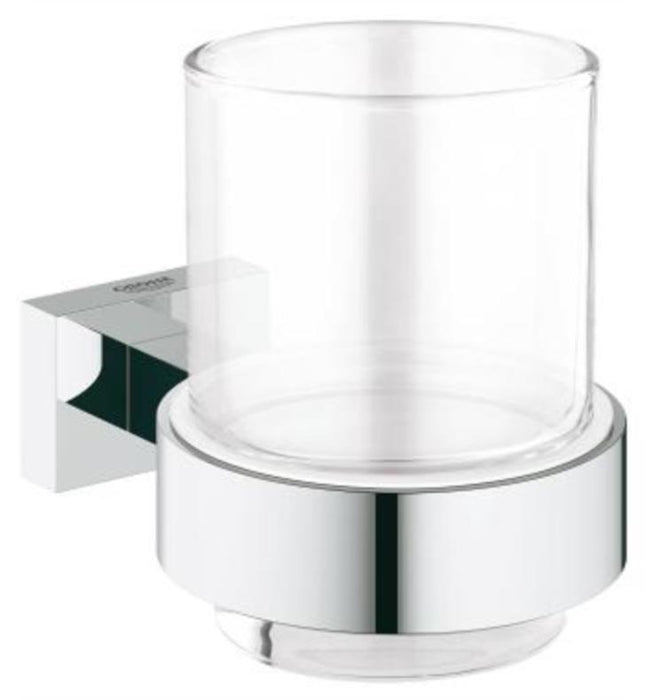 Grohe 40755001 Essentials Cube 2-7/8 Inch Wall Mount Tooth Brush Holder